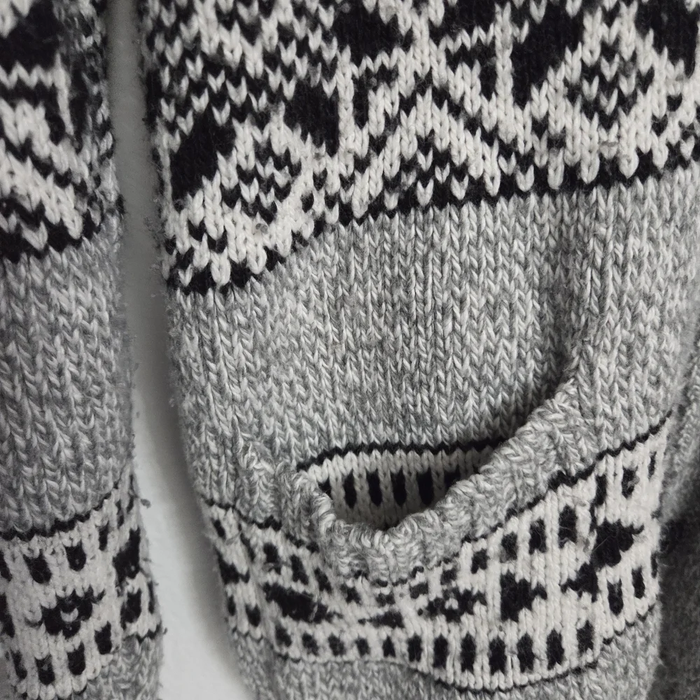 Old Navy Fair Isle shawl collar button-up cardigan sweater Men's Size Large - Picture 3 of 6